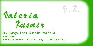 valeria kusnir business card